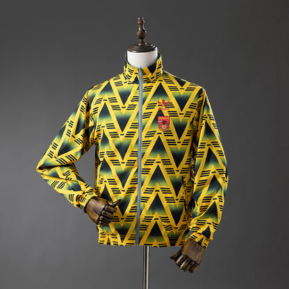 Arsenal Reversible Jacket Windbreaker worn both sides - Yellow & Grey