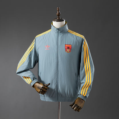 Arsenal Reversible Jacket Windbreaker worn both sides - Yellow & Grey