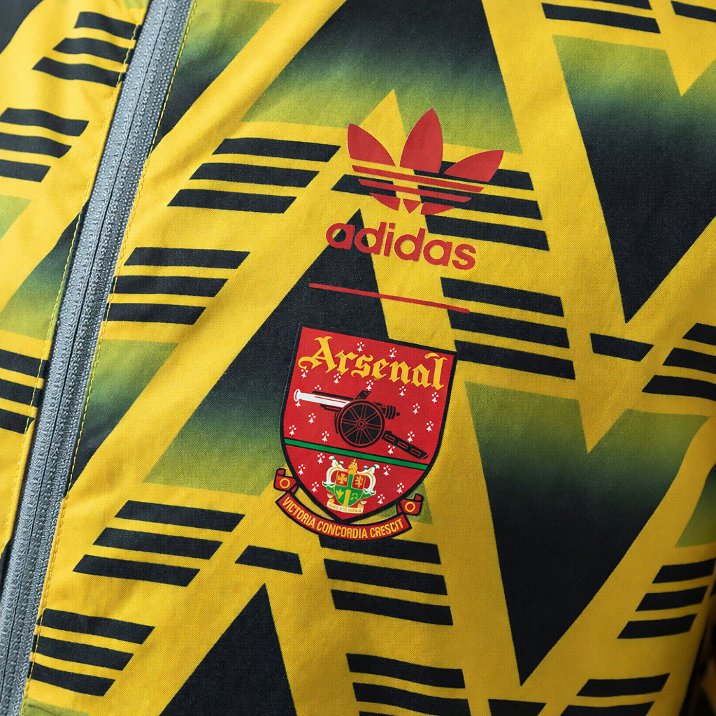 Arsenal Reversible Jacket Windbreaker worn both sides - Yellow & Grey